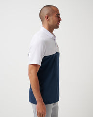 White/Navy Travis Mathew Atlanta Braves Home Run Leader Polo