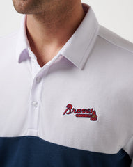 White/Navy Travis Mathew Atlanta Braves Home Run Leader Polo