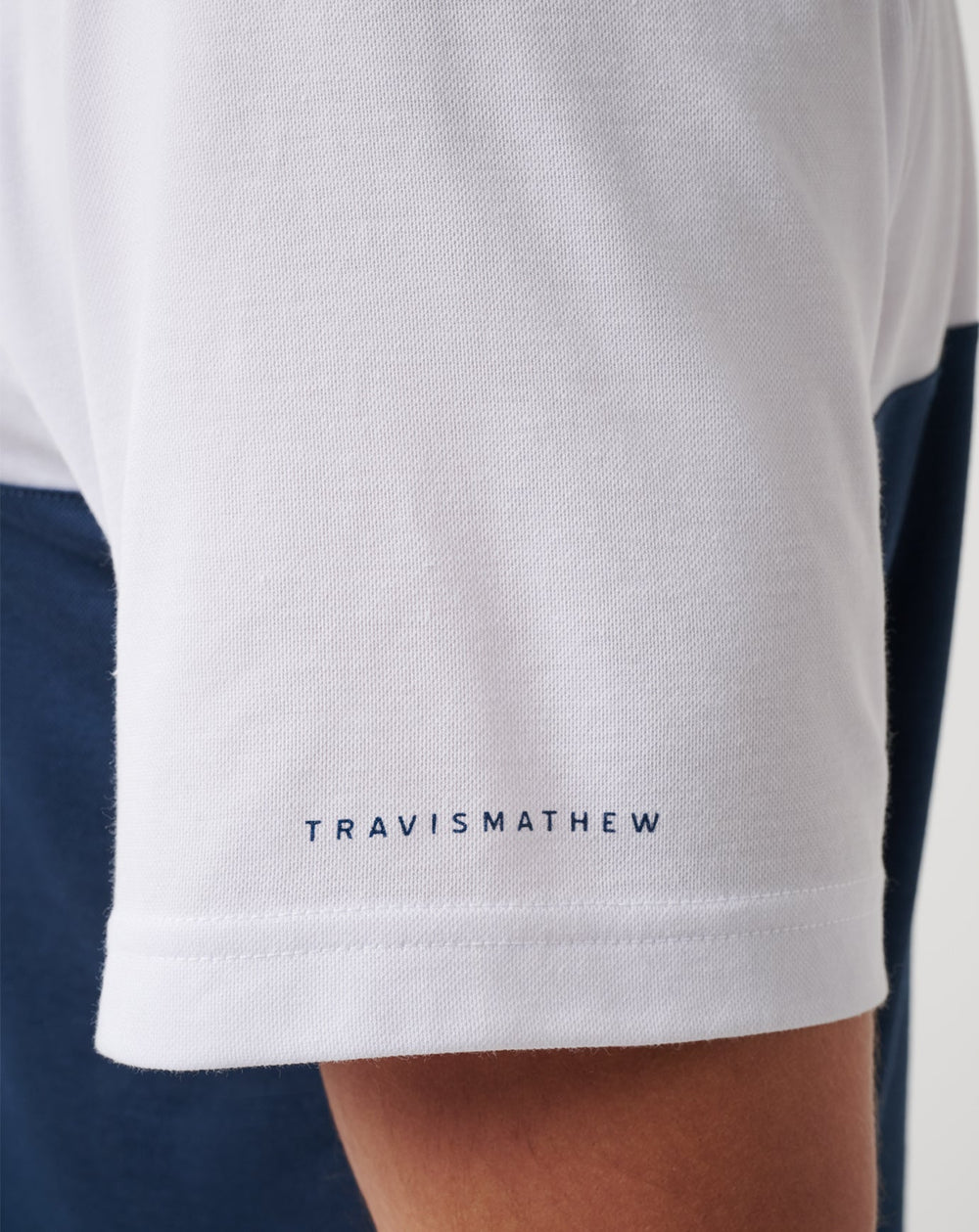 White/Navy Travis Mathew Atlanta Braves Home Run Leader Polo