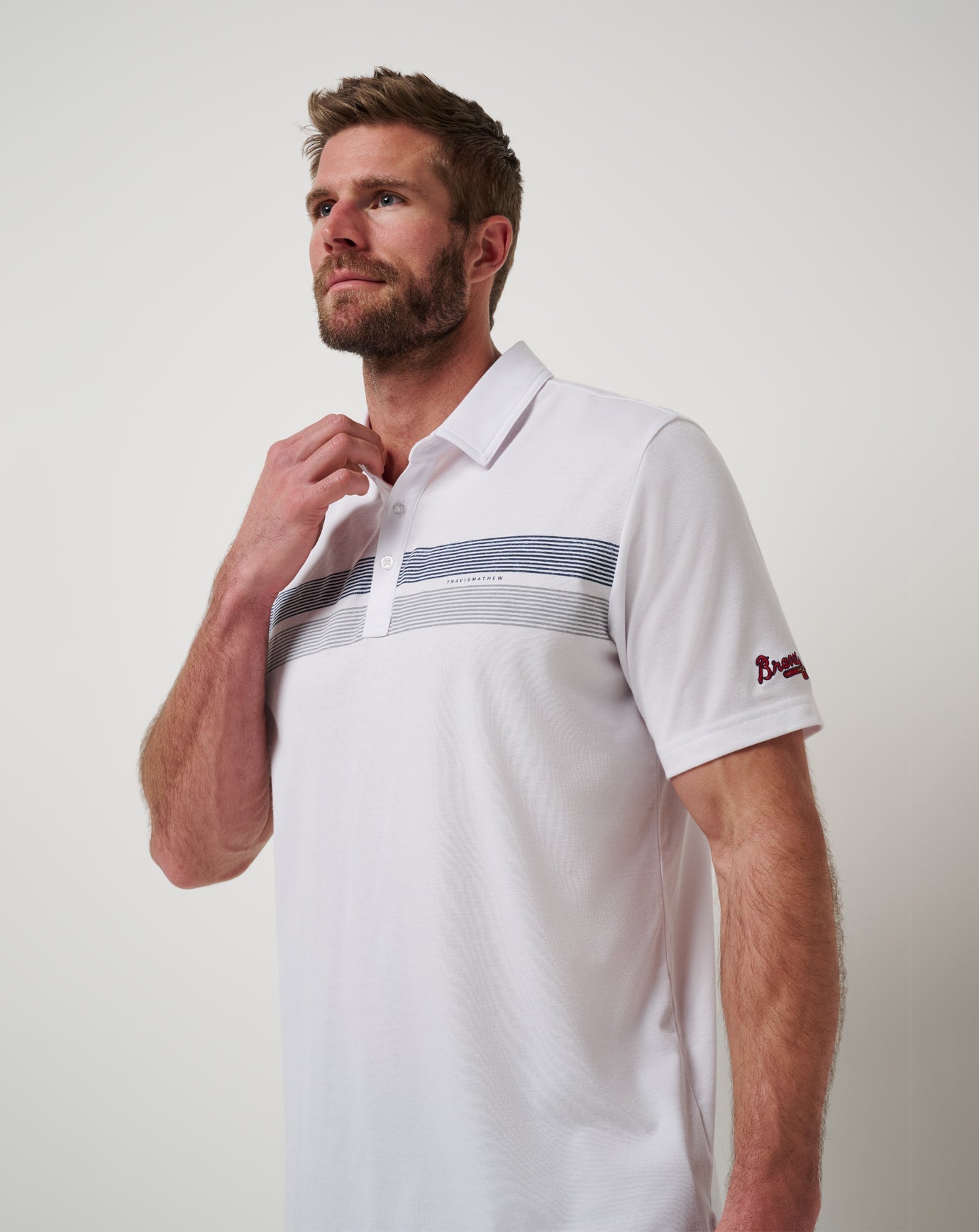 White Travis Mathew Atlanta Braves Top Recruit Polo