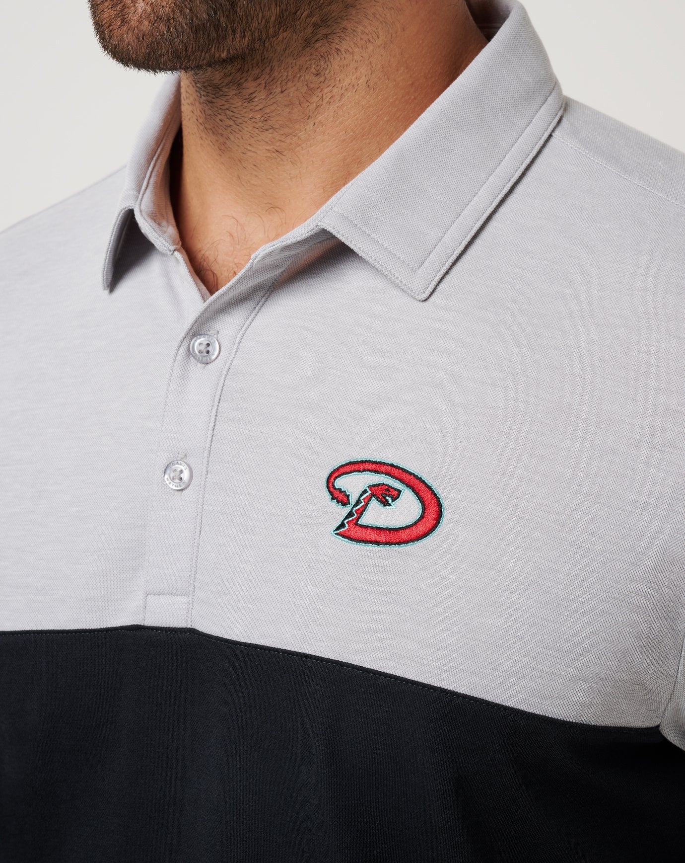 Heather Grey/Black Travis Mathew Arizona Diamondbacks Home Run Leader Polo