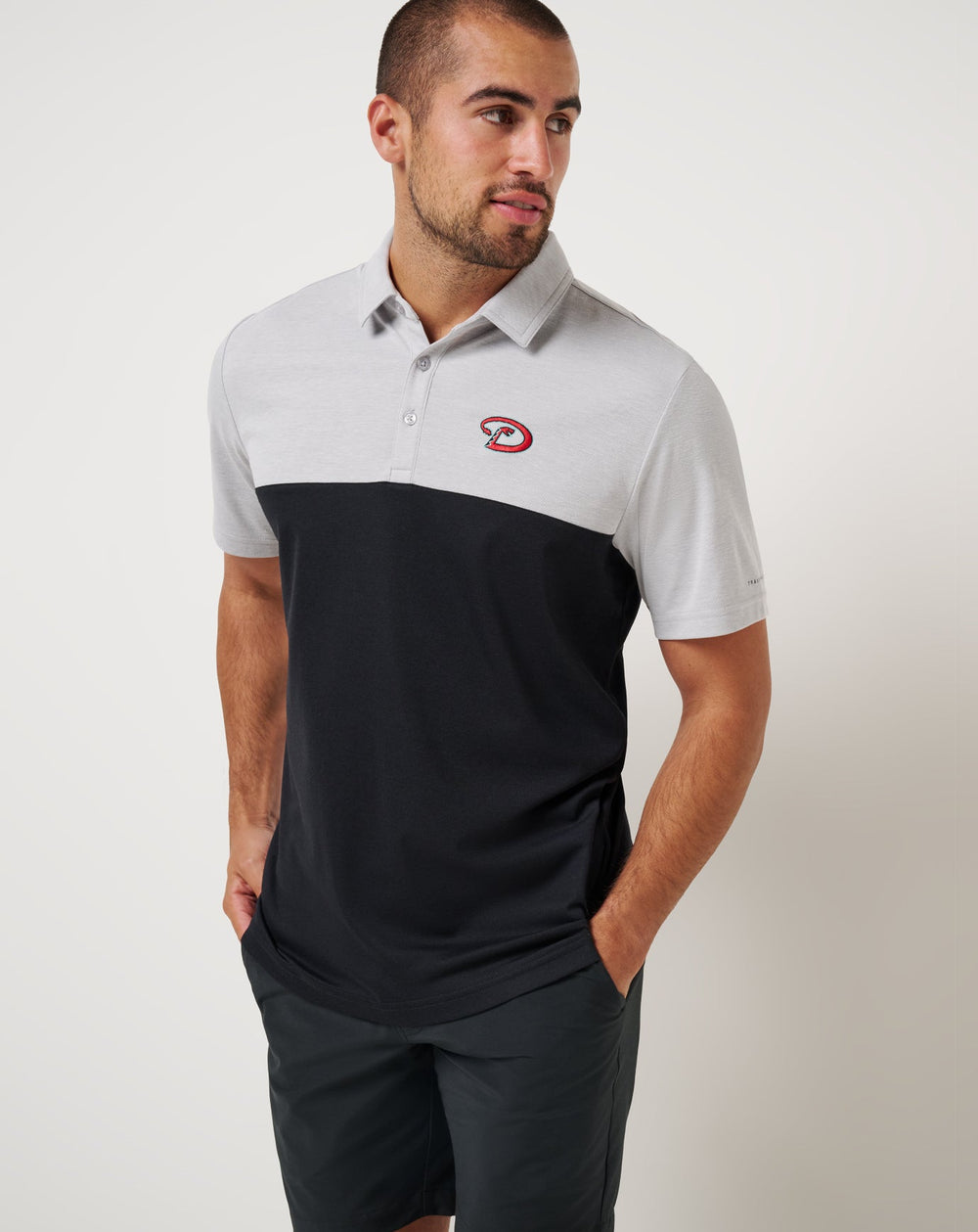 Heather Grey/Black Travis Mathew Arizona Diamondbacks Home Run Leader Polo