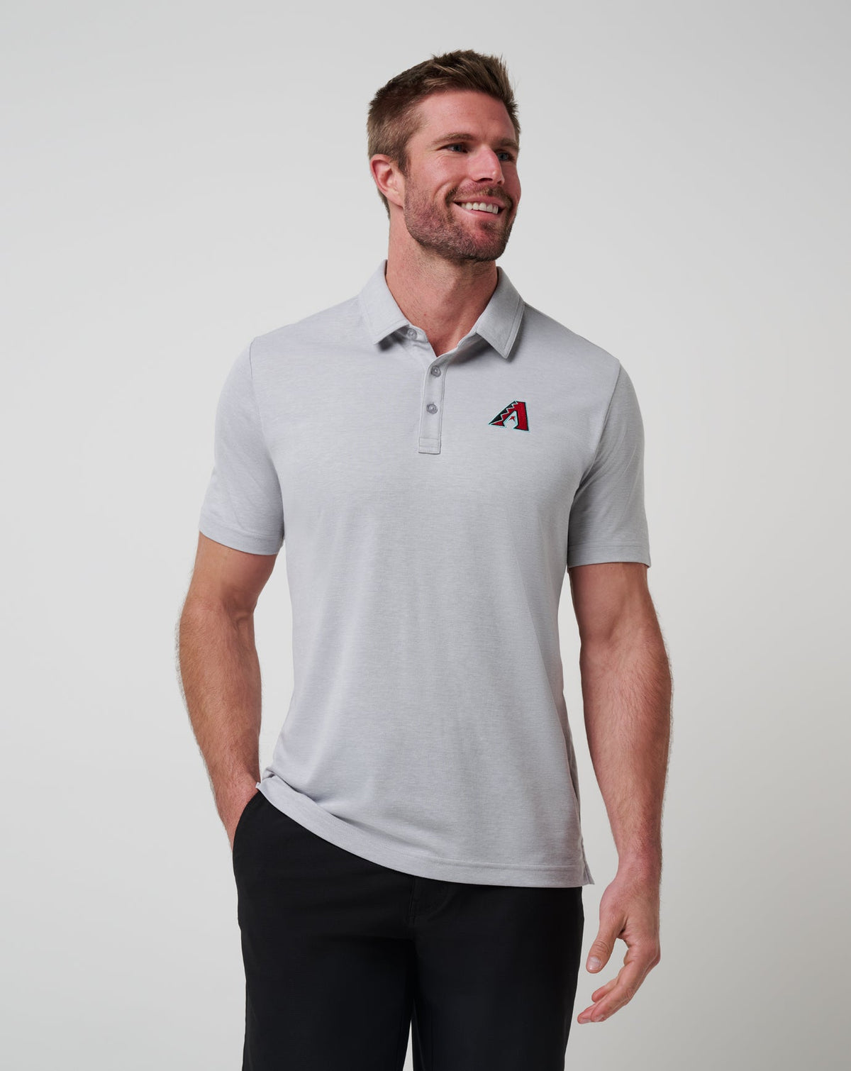 Heather Grey Travis Mathew Arizona Diamondbacks Playoff Pitch Polo