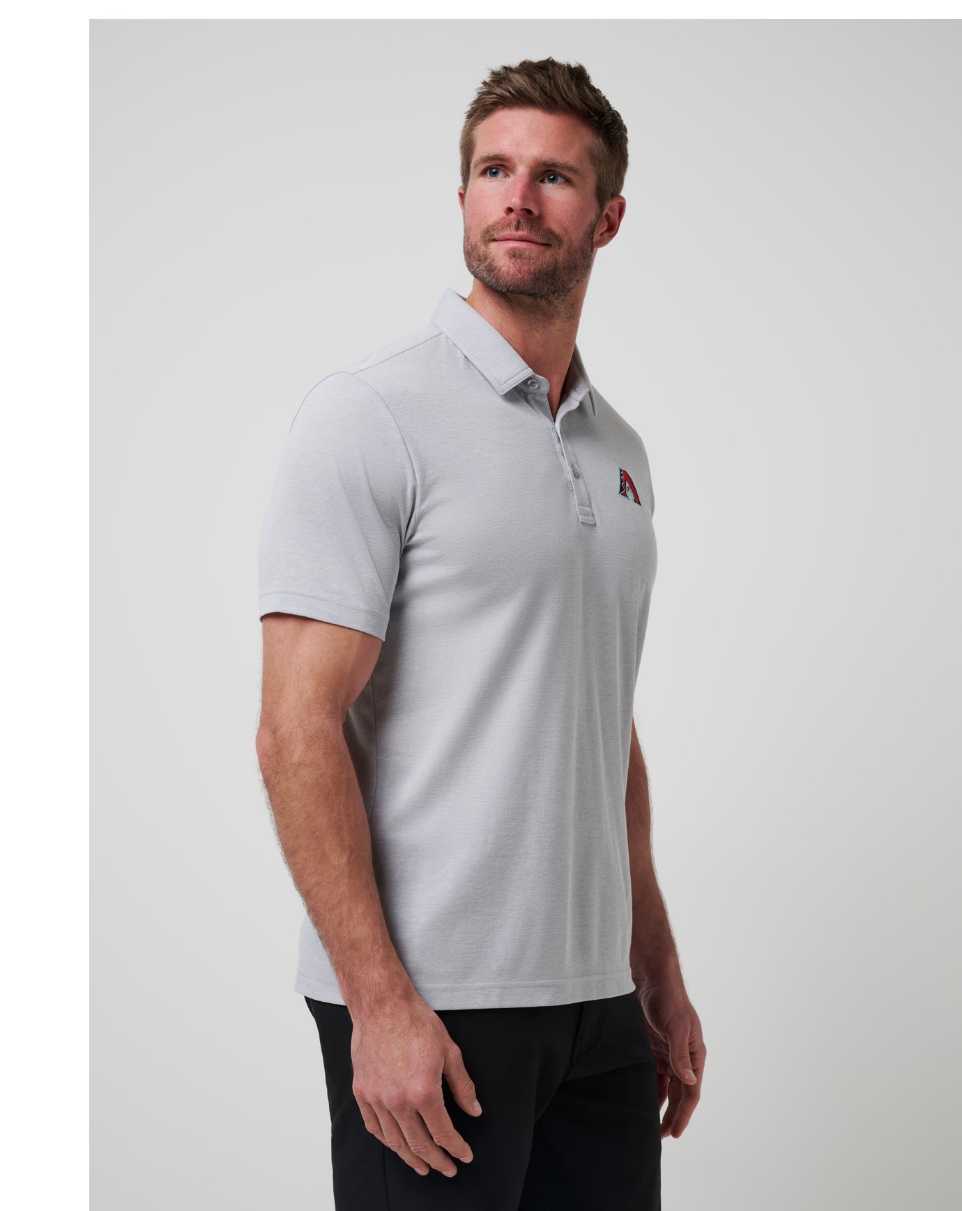 Heather Grey Travis Mathew Arizona Diamondbacks Playoff Pitch Polo