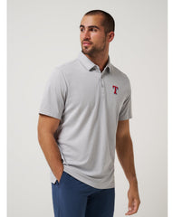 Heather Grey Travis Mathew Texas Rangers Playoff Pitch Polo