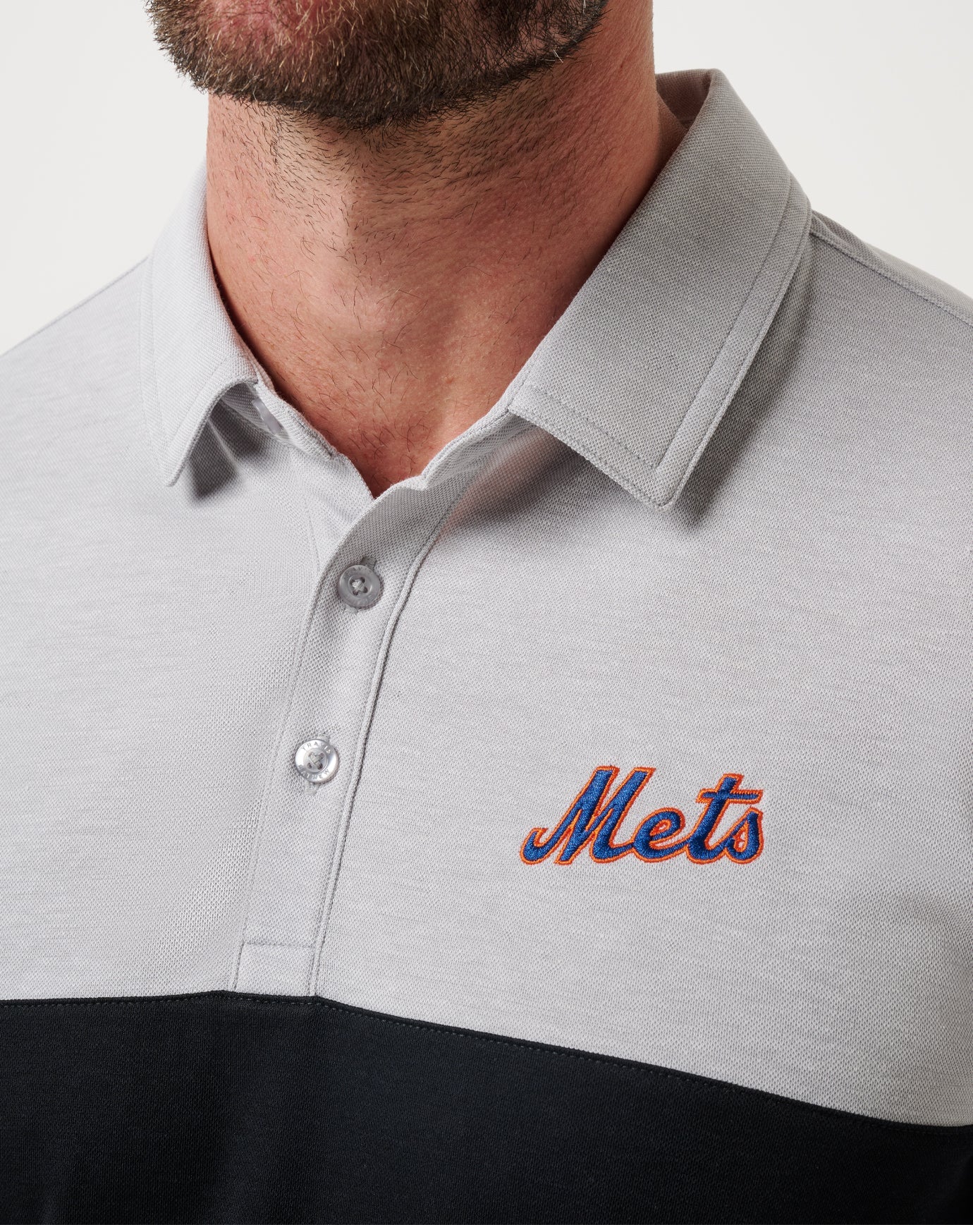 Heather Grey/Black Travis Mathew New York Mets Home Run Leader Polo