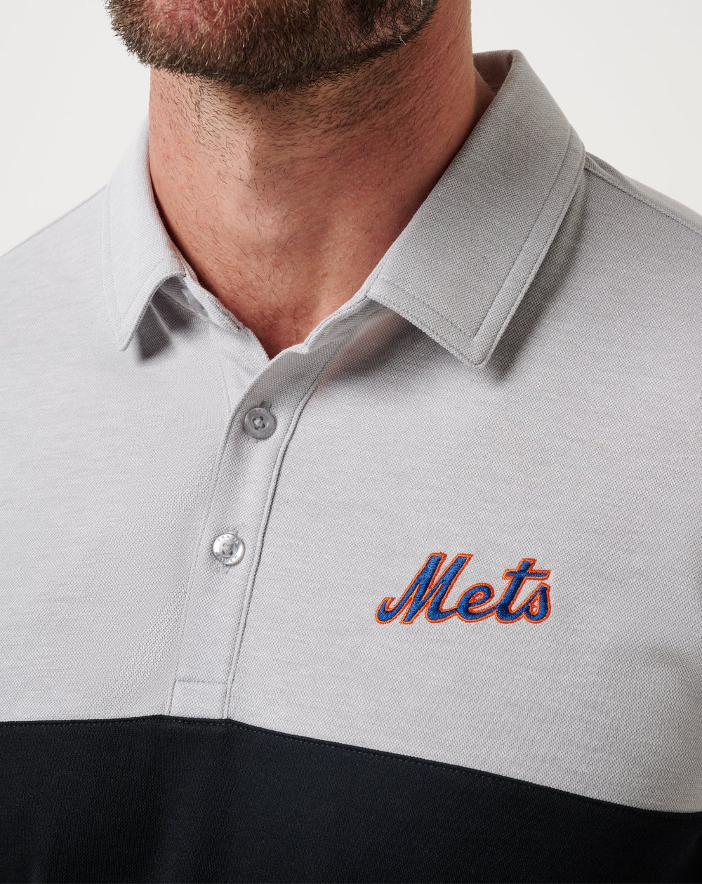 Heather Grey/Black Travis Mathew New York Mets Home Run Leader Polo