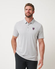 Heather Grey Travis Mathew New York Mets Playoff Pitch Polo