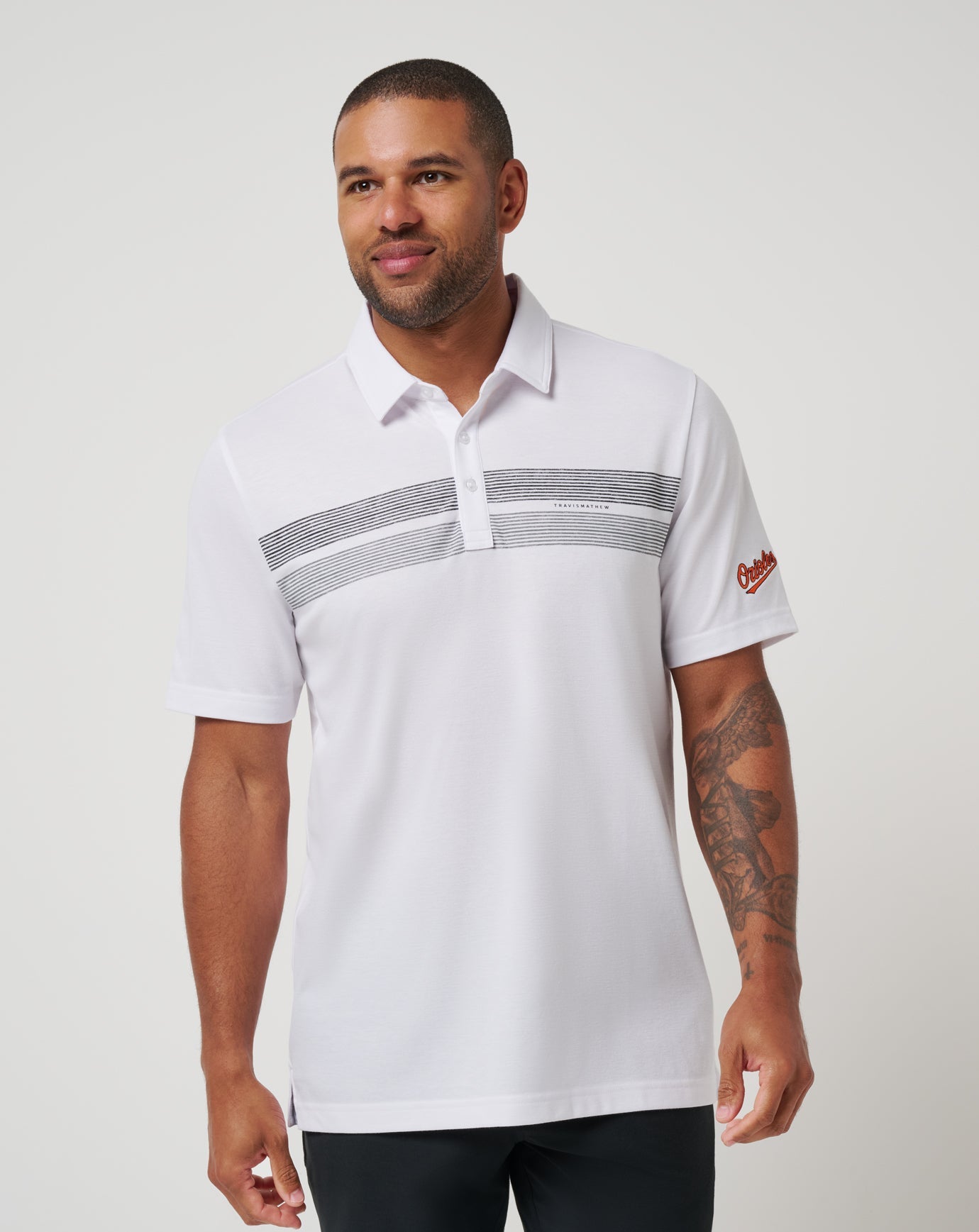 White Travis Mathew Baltimore Orioles Top Recruit Polo
