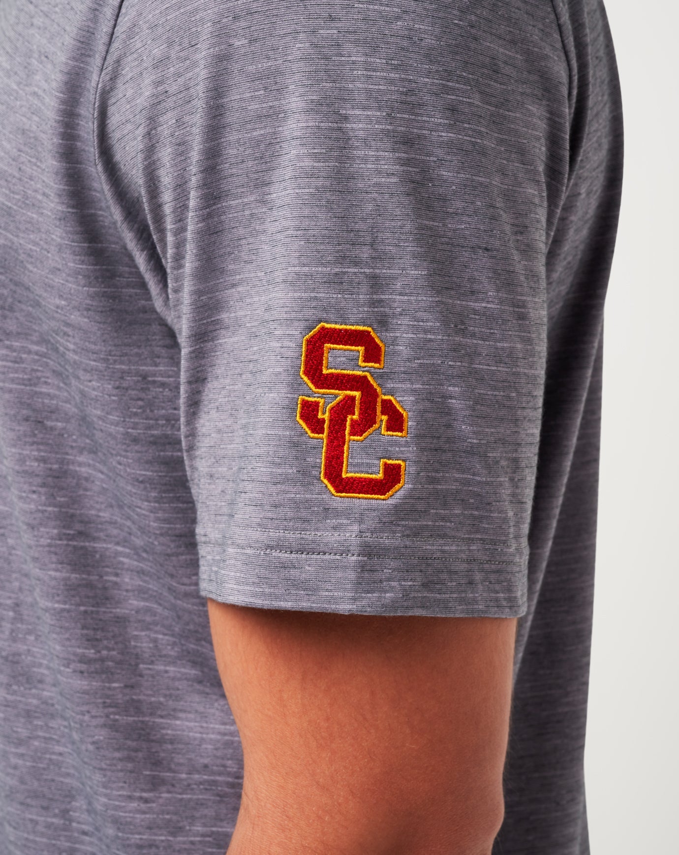 Heather Microchip Travis Mathew USC The Heater Polo