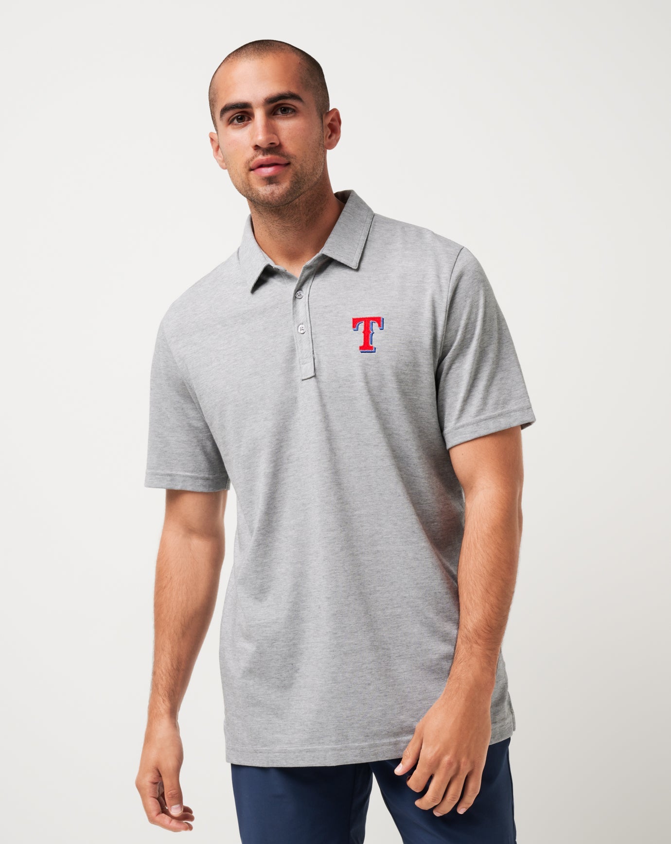 Heather Grey Travis Mathew Texas Rangers The Zinna Polo