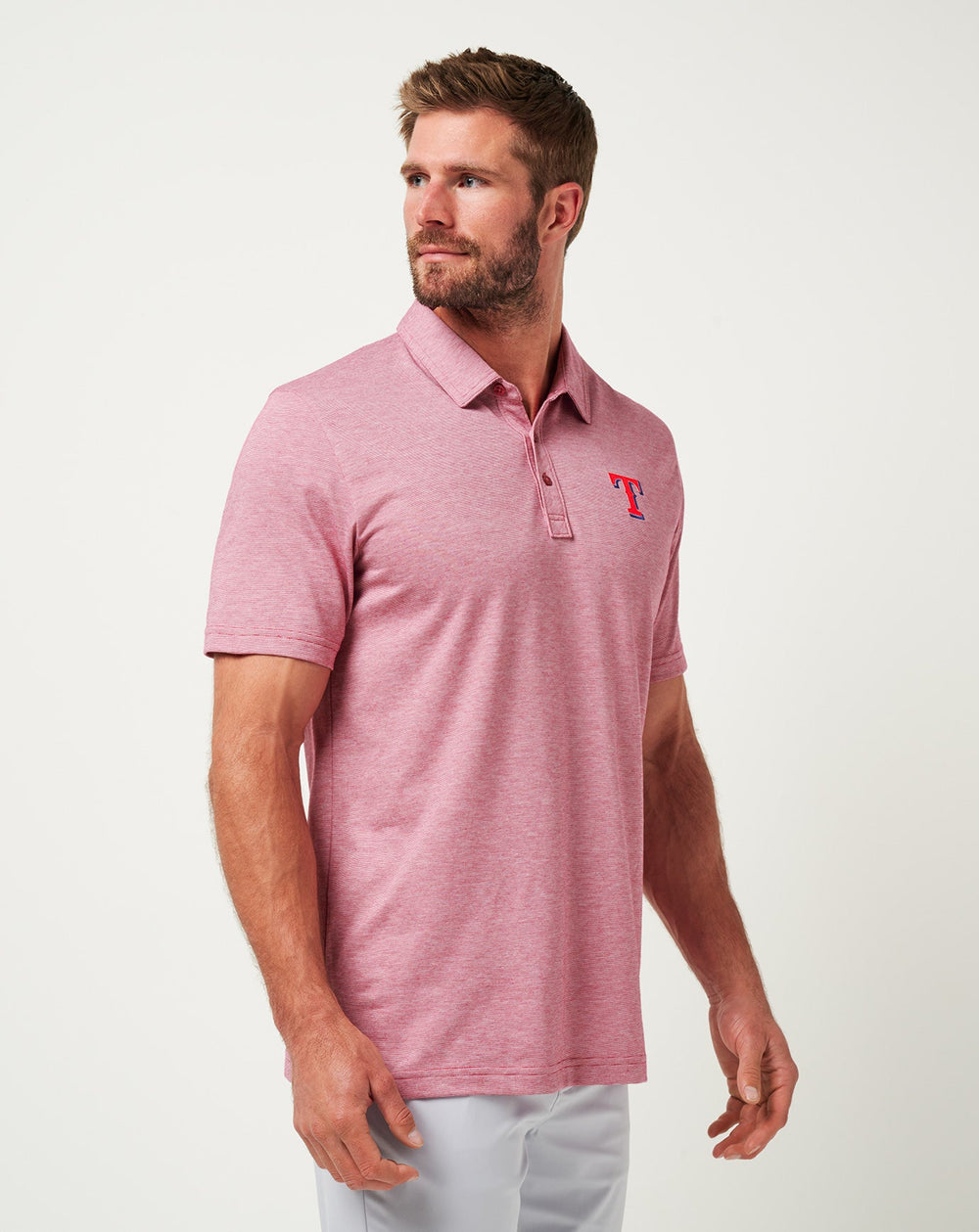 Heather Cardinal Travis Mathew Texas Rangers The Zinna Polo