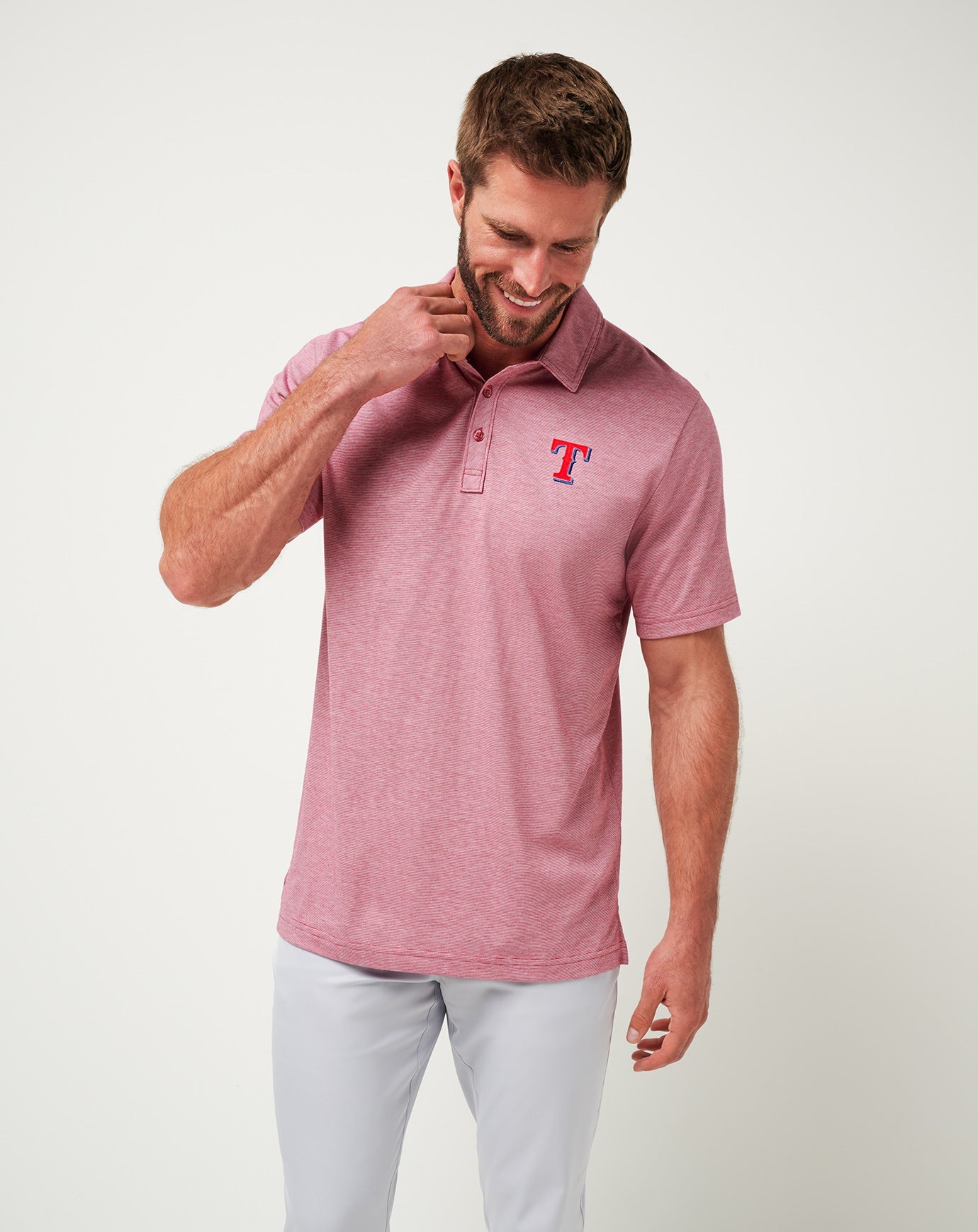 Heather Cardinal Travis Mathew Texas Rangers The Zinna Polo