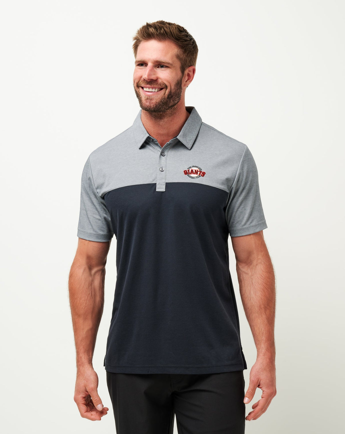 Black/Heather Black Travis Mathew San Francisco Giants The Rudds 2.0 Polo