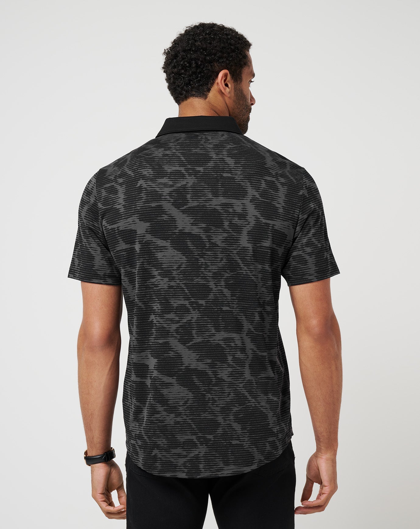 Black Travis Mathew Study Abroad Polo