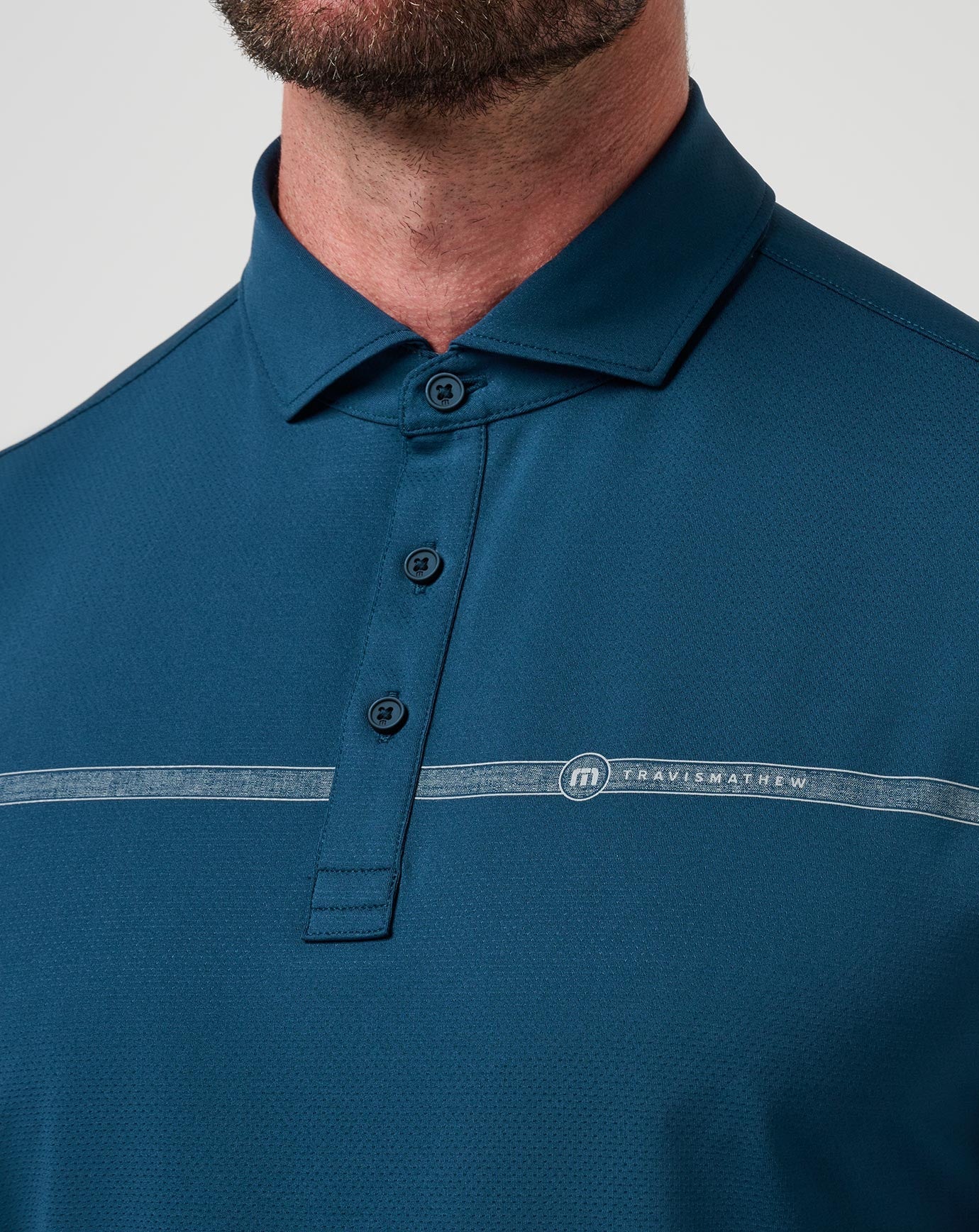 Titan Travis Mathew Heater Pro Chest Stripe Polo