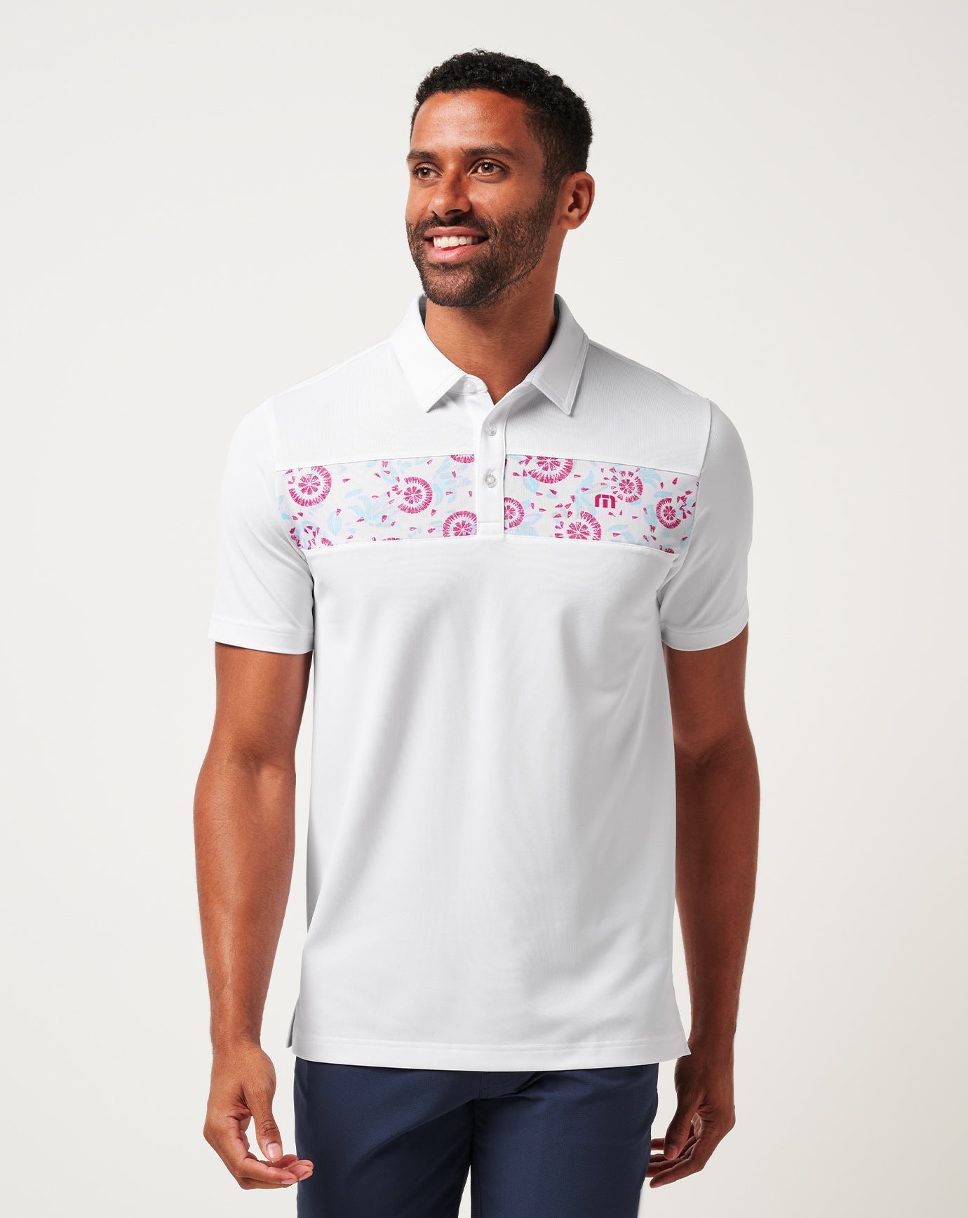 White Travis Mathew Good Good Flourish Polo