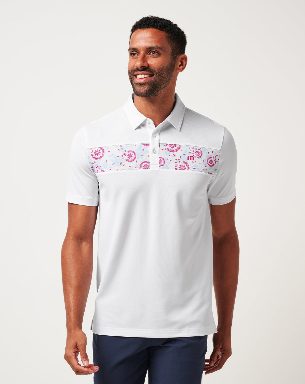 White Travis Mathew Good Good Flourish Polo