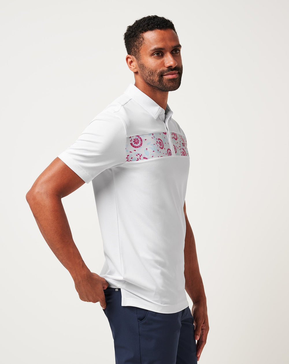 White Travis Mathew Good Good Flourish Polo