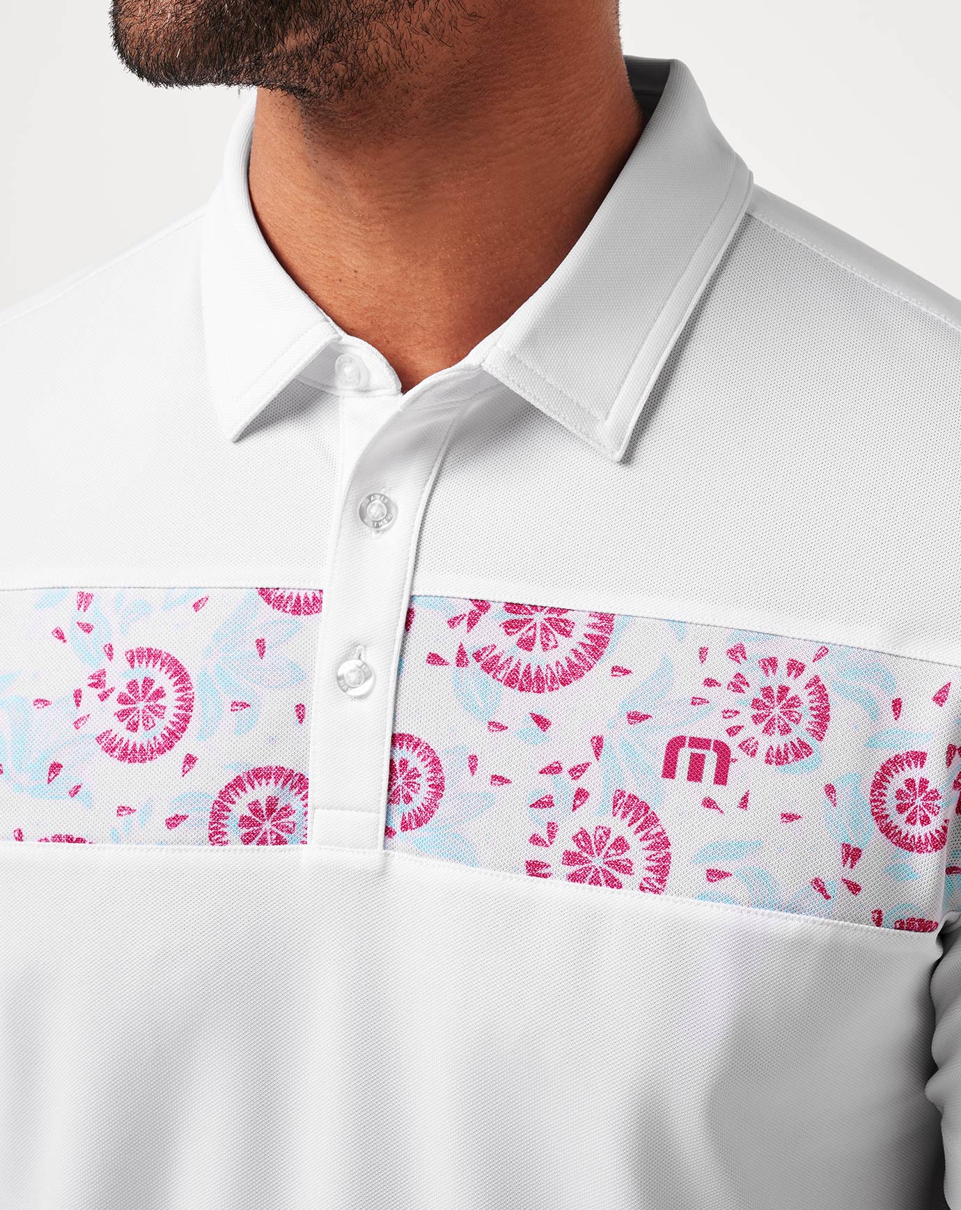 White Travis Mathew Good Good Flourish Polo