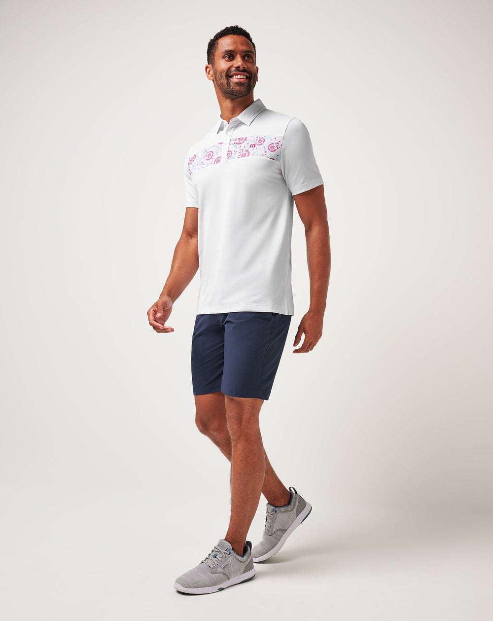White Travis Mathew Good Good Flourish Polo