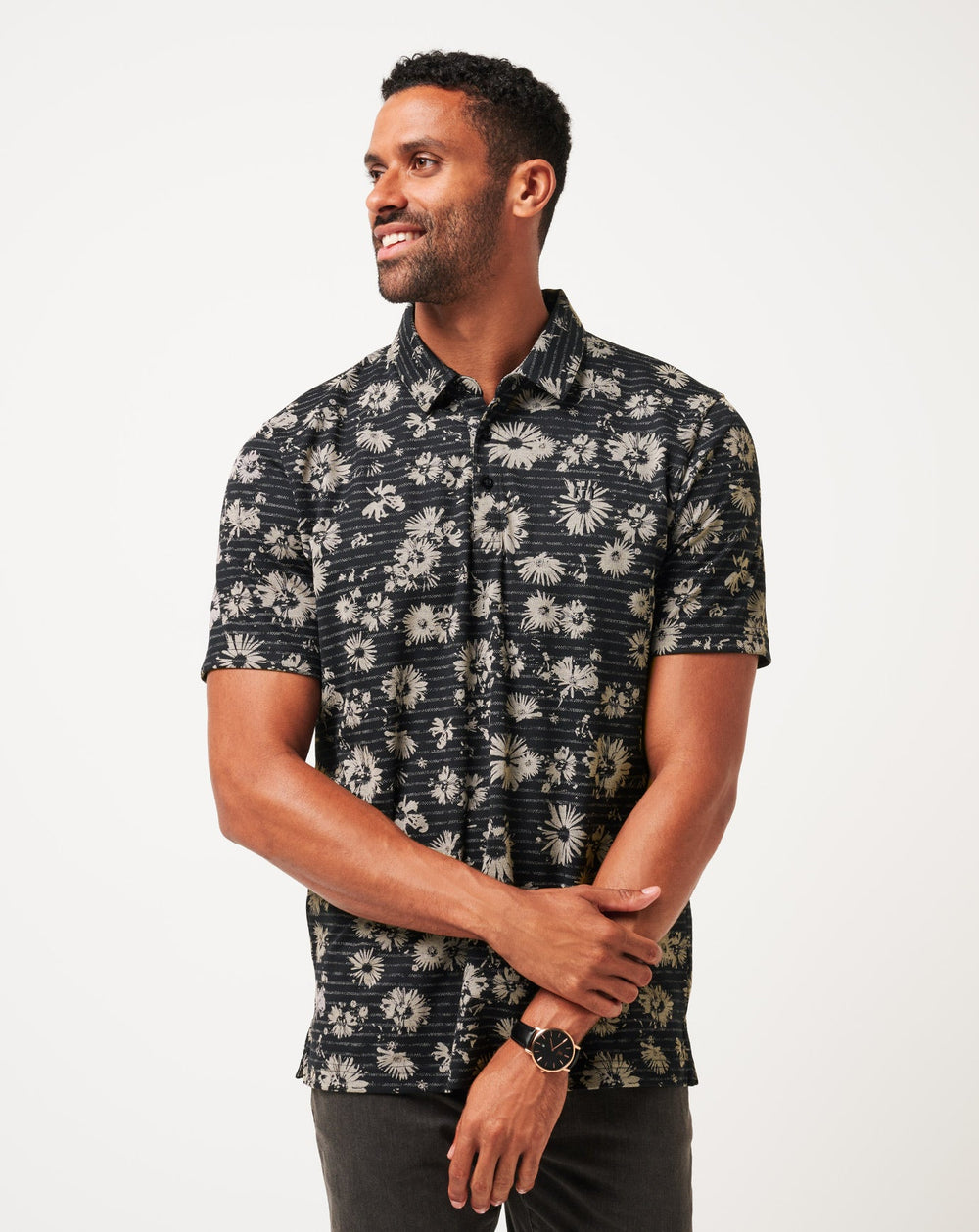 Black Travis Mathew Shaded Grove Polo