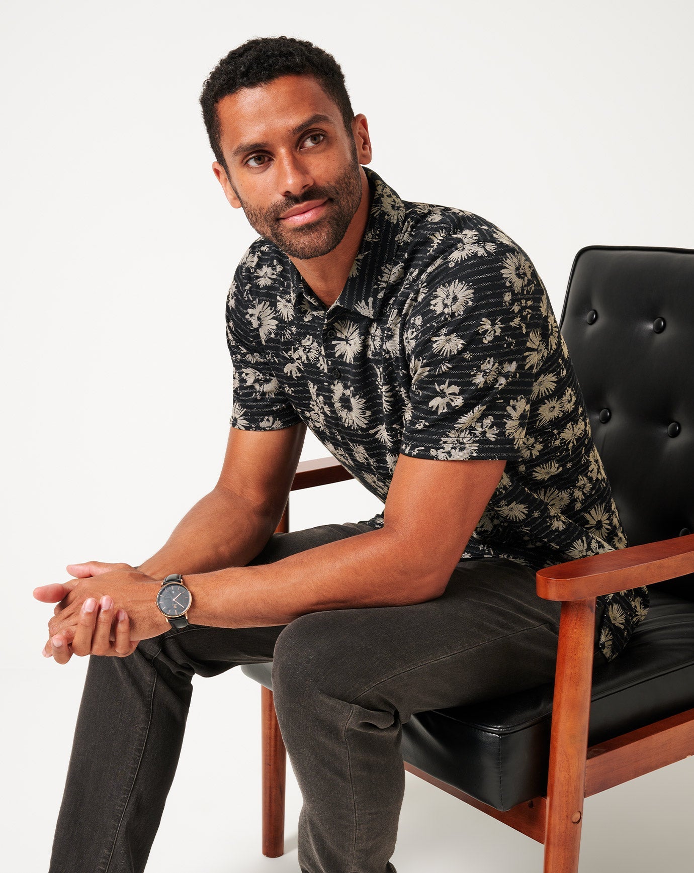 Black Travis Mathew Shaded Grove Polo