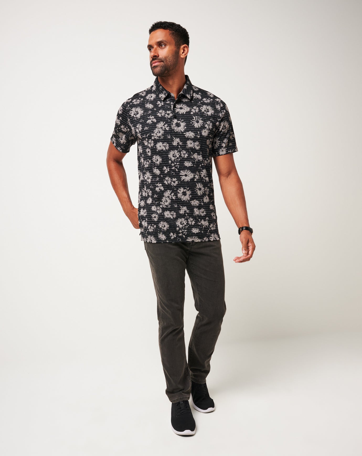 Black Travis Mathew Shaded Grove Polo