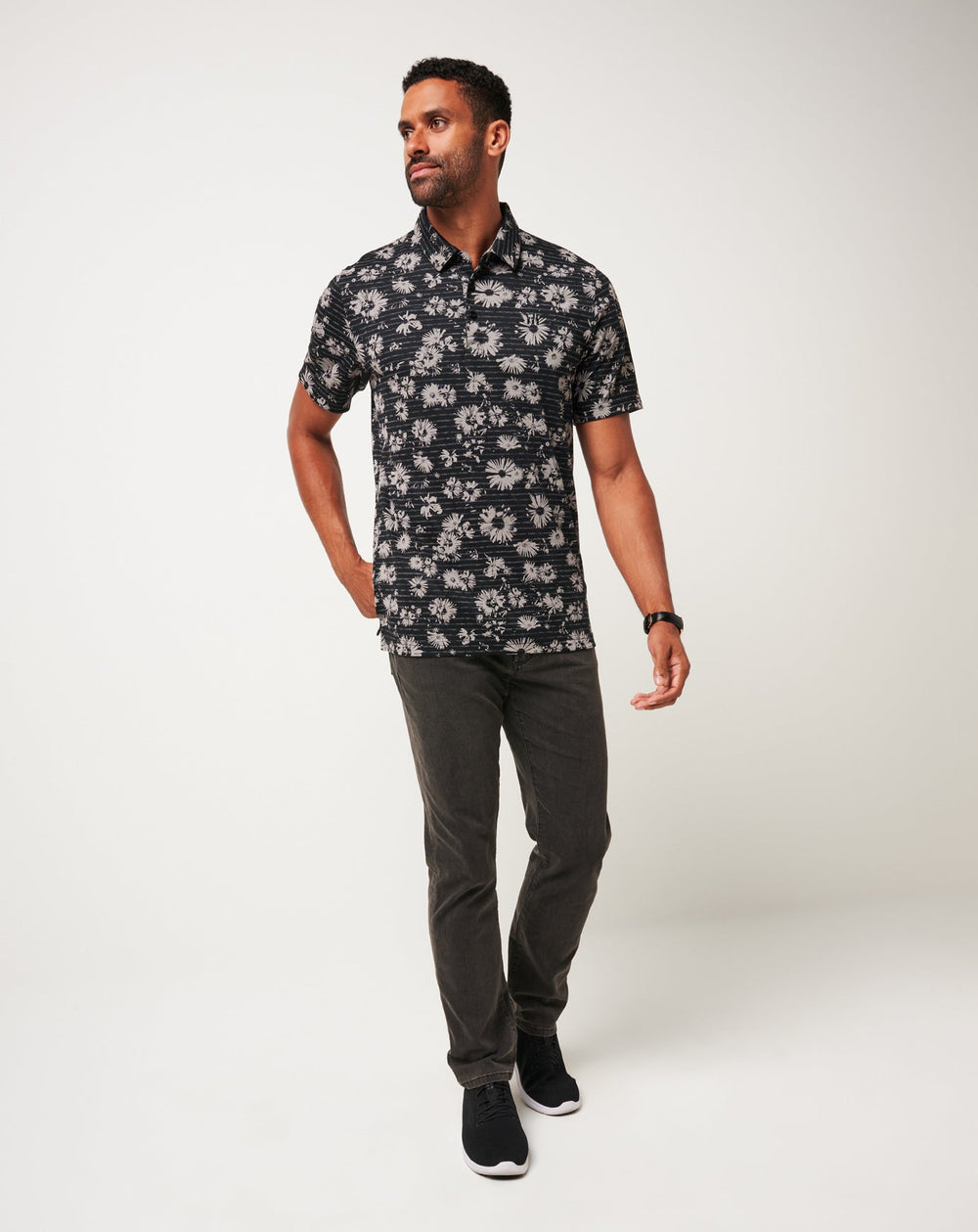 Black Travis Mathew Shaded Grove Polo