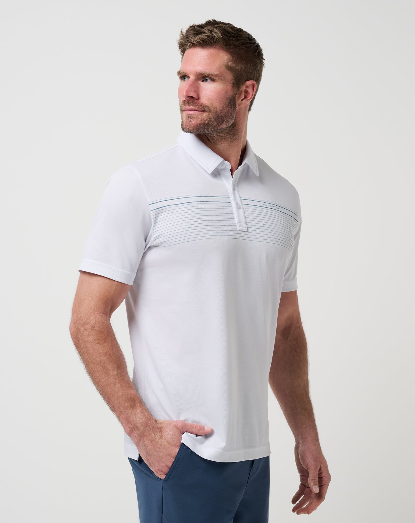 White Travis Mathew Overstay Polo