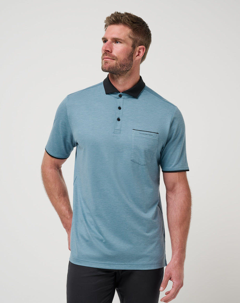 Captains Blue Travis Mathew Featherweight Pocket Polo
