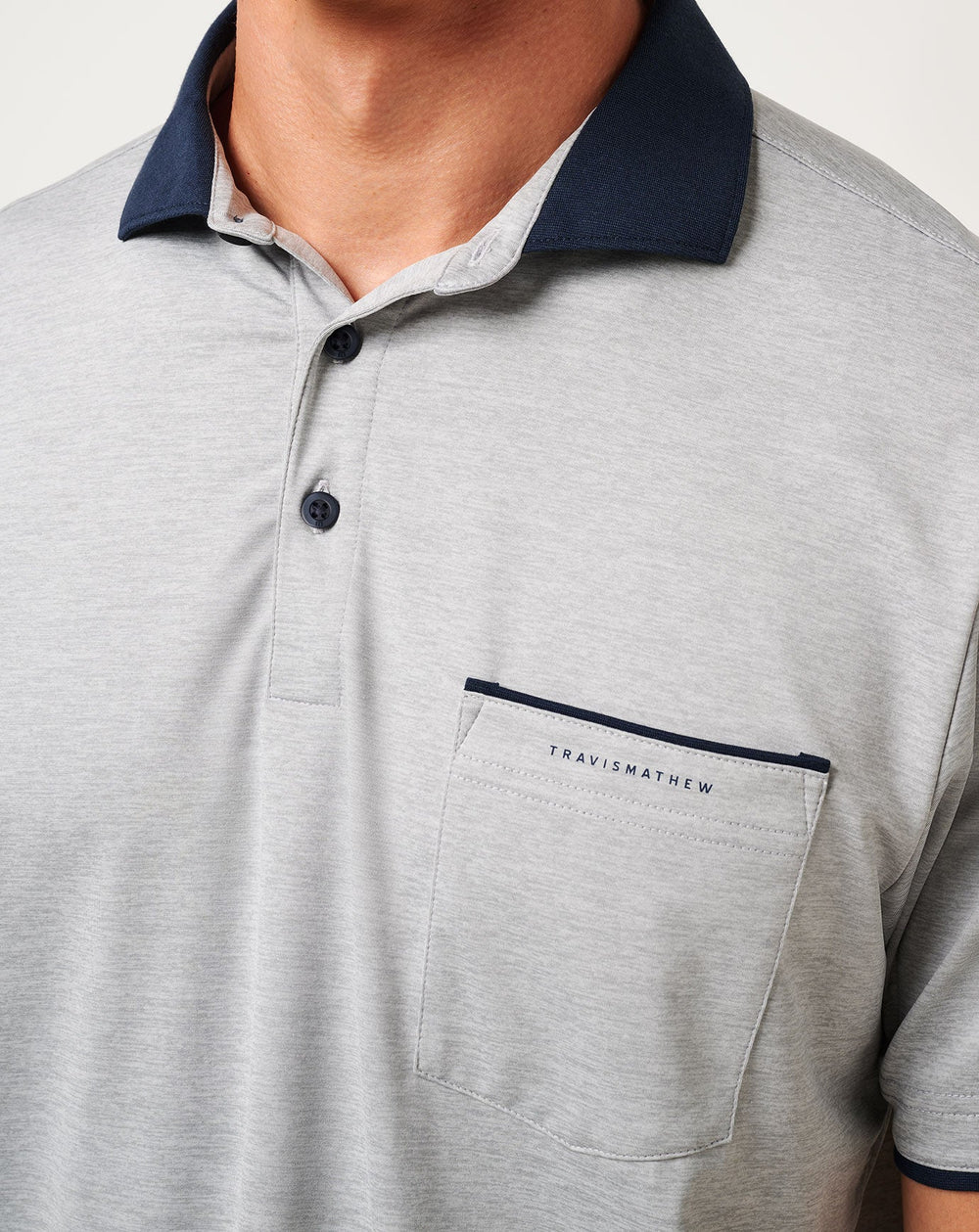 Heather Medium Grey Travis Mathew Call It Off Polo