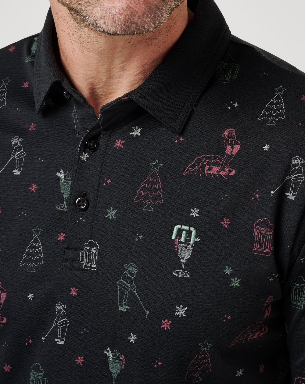 Black Travis Mathew Holiday Magic Polo