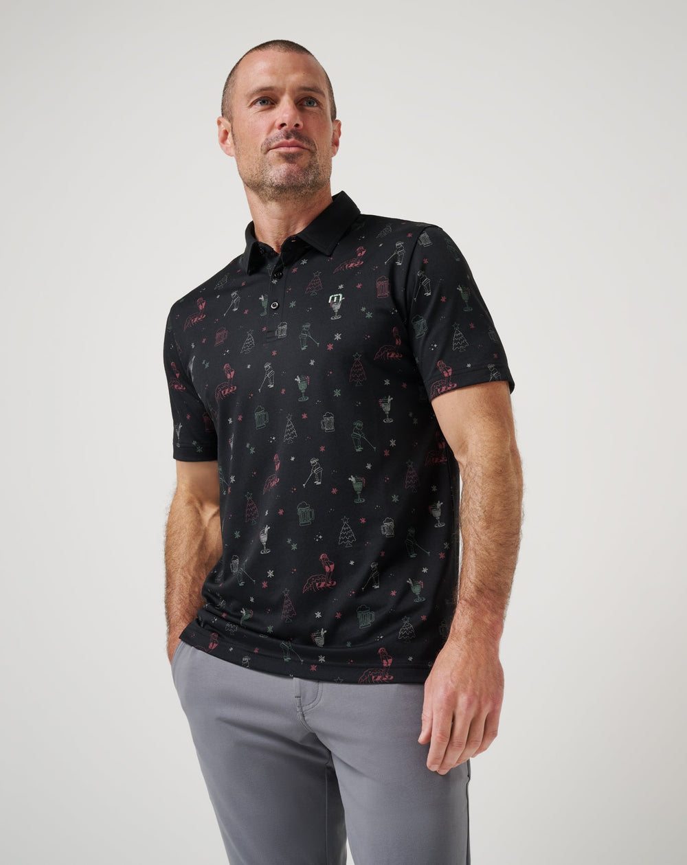 Black Travis Mathew Holiday Magic Polo