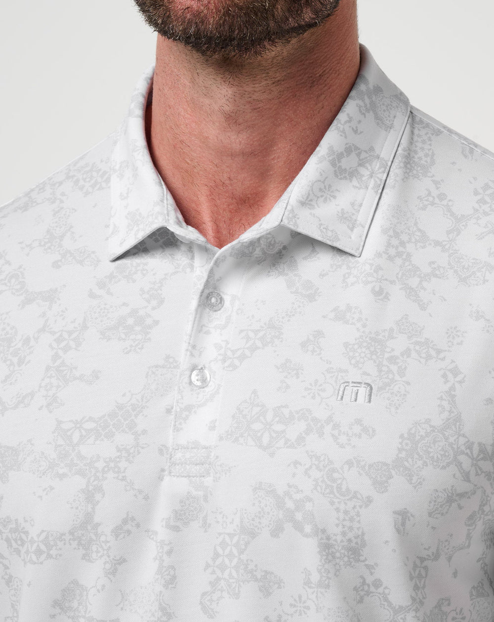 White Travis Mathew Featherweight Steep Wave Polo