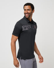 Black/Damson Travis Mathew Good Good Chest Stripe Polo