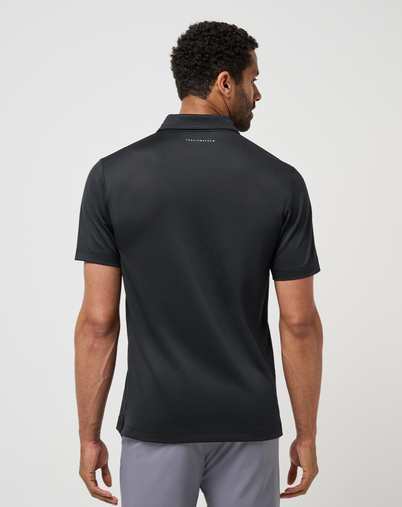 Black/Damson Travis Mathew Good Good Chest Stripe Polo