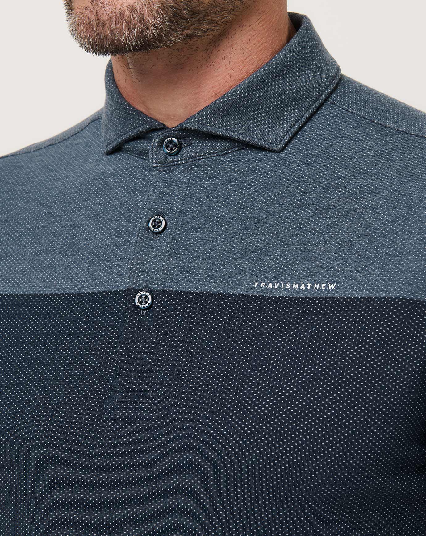 Heather Total Eclipse Travis Mathew Rudder Runner Polo