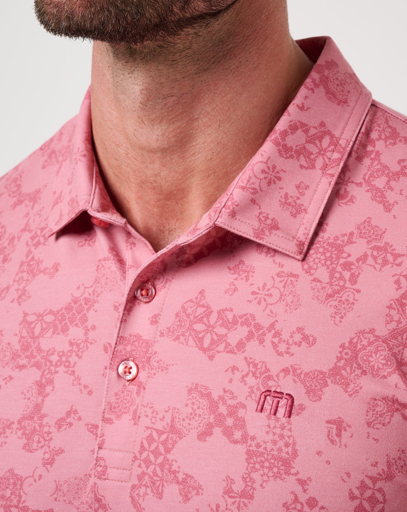 Dusty Rose Travis Mathew Featherweight Steep Wave Polo