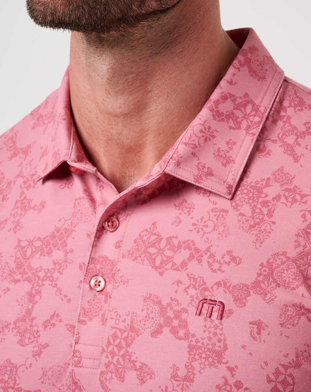 Dusty Rose Travis Mathew Featherweight Steep Wave Polo