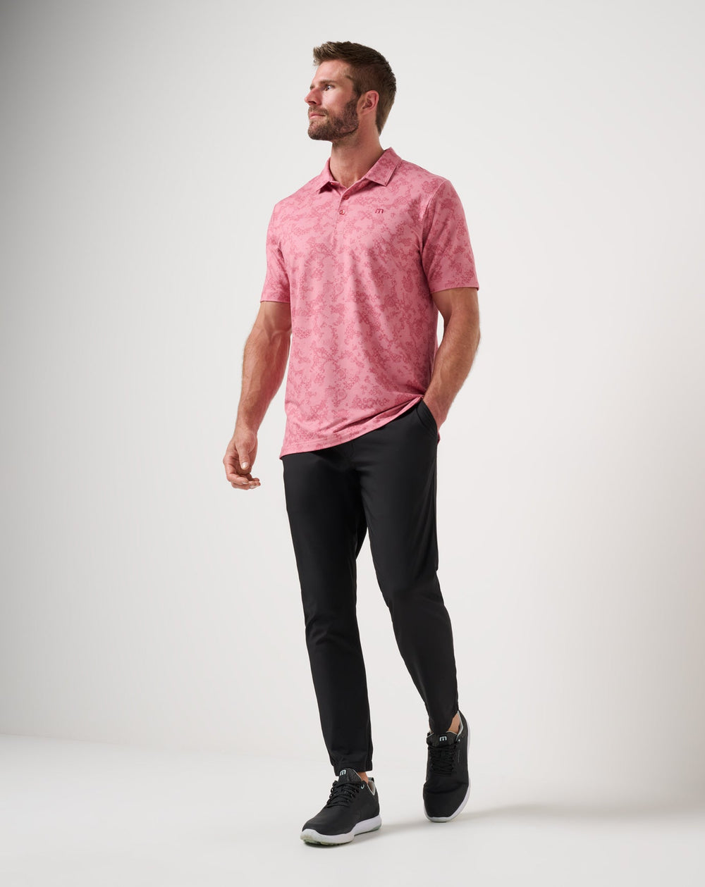 Dusty Rose Travis Mathew Featherweight Steep Wave Polo