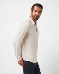 Italian Sand Travis Mathew Featherweight Long Sleeve Polo