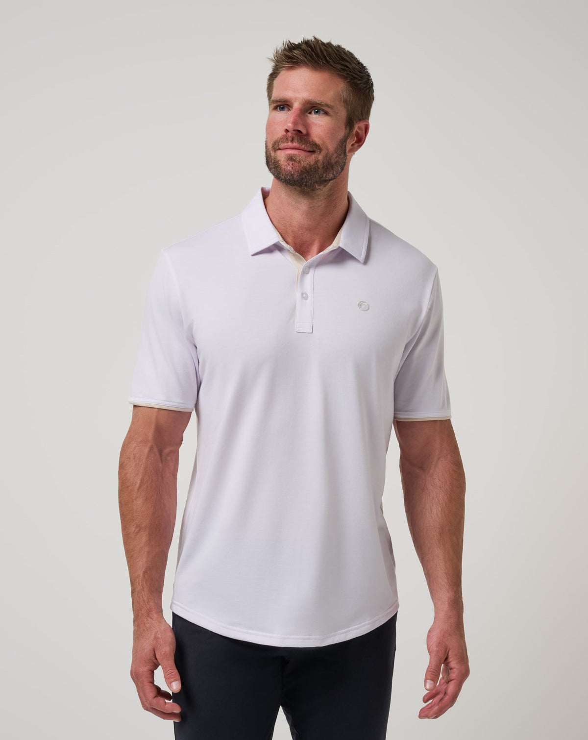 White Travis Mathew Featherweight On The Grind Polo