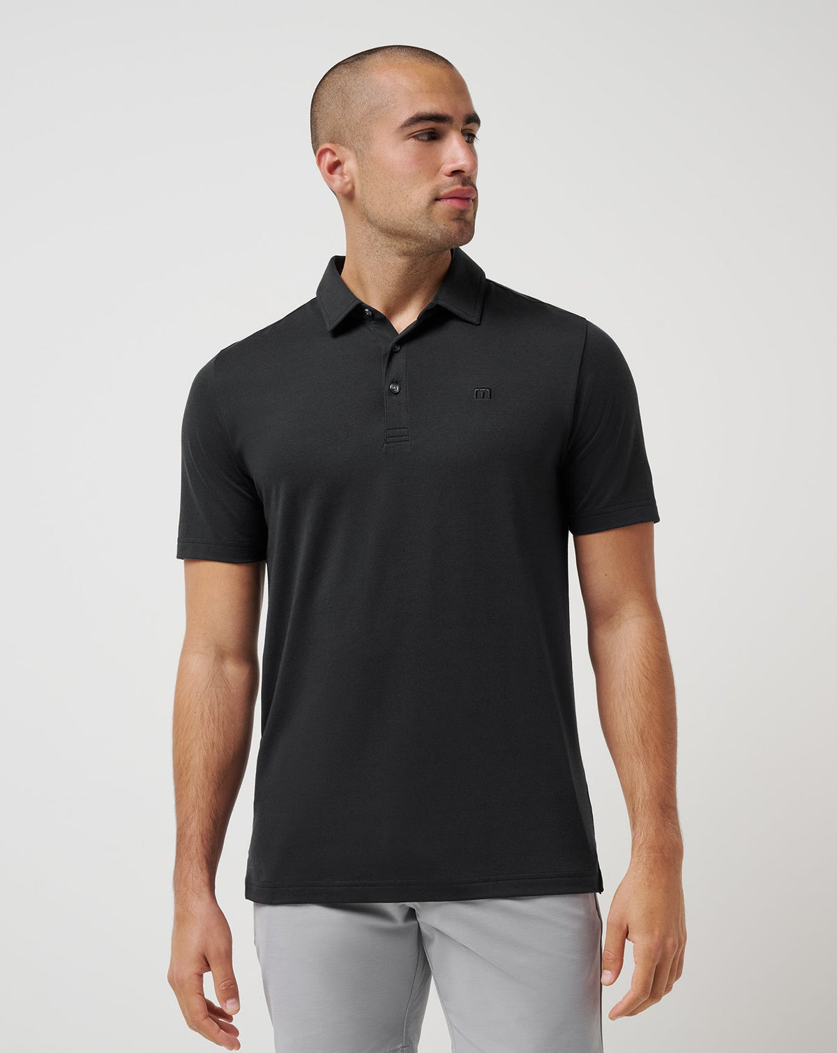 Black Travis Mathew Featherweight Polo