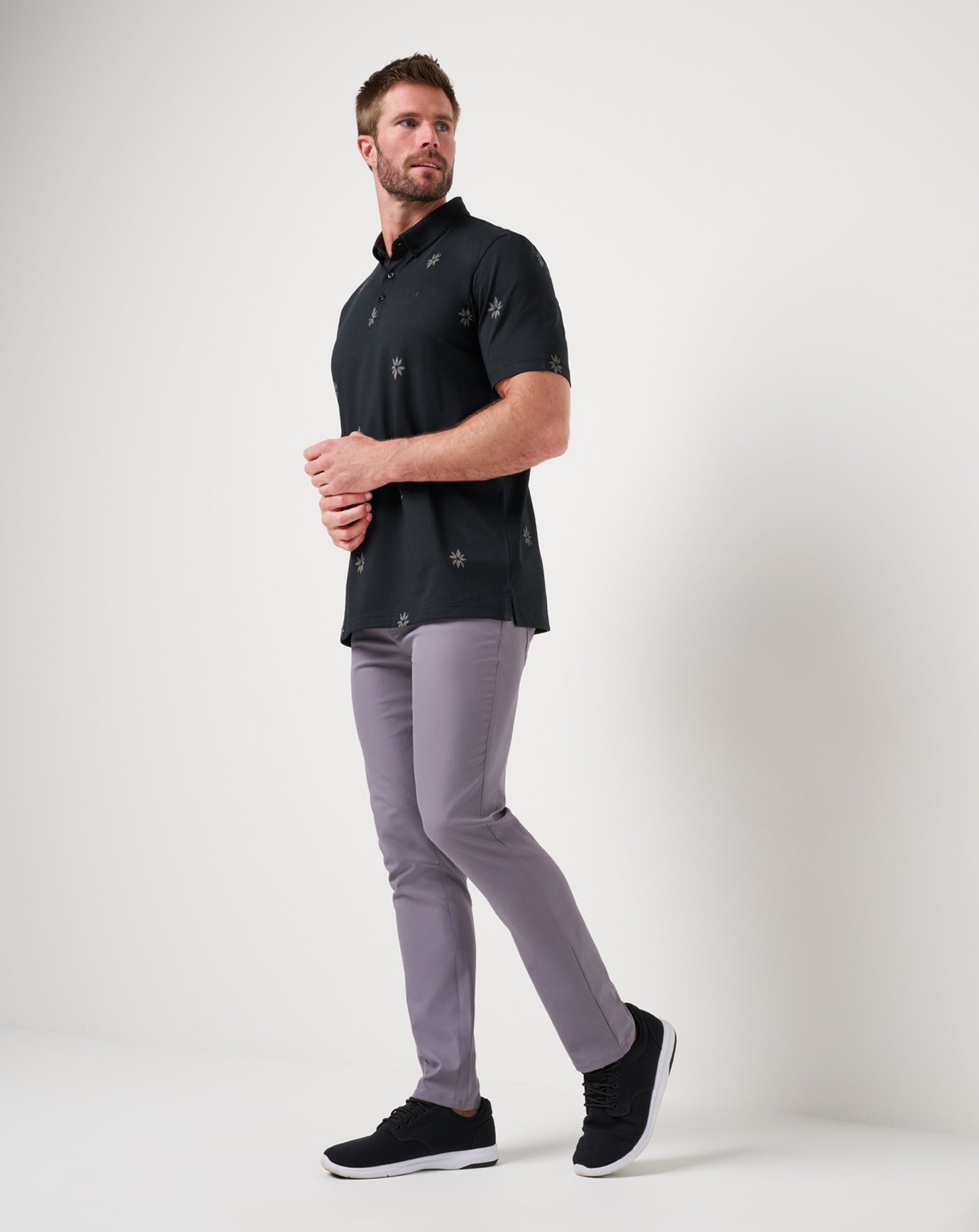 Black Travis Mathew Rome Around Polo