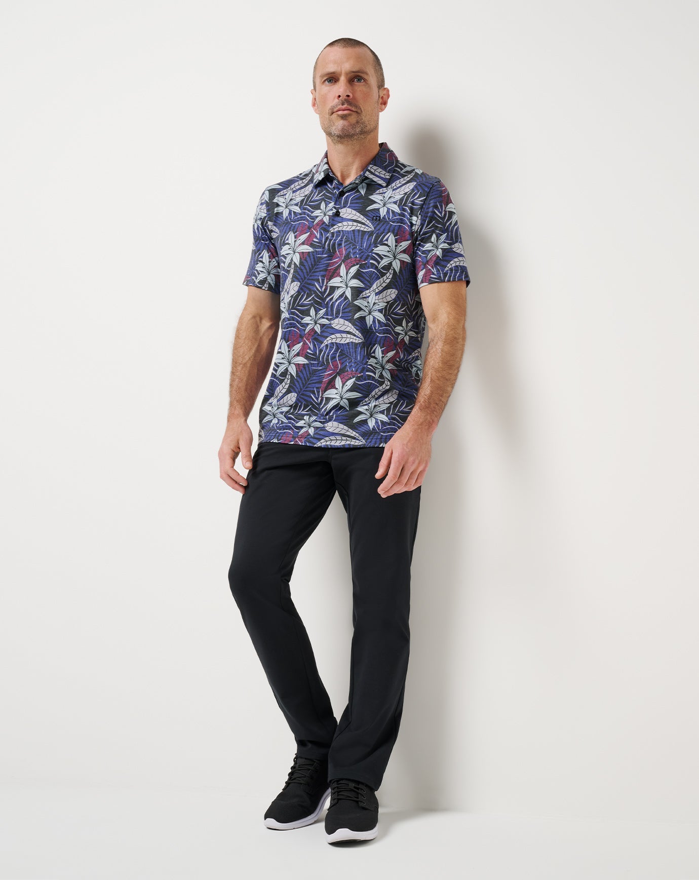Black Travis Mathew Featherweight Open Bay Polo
