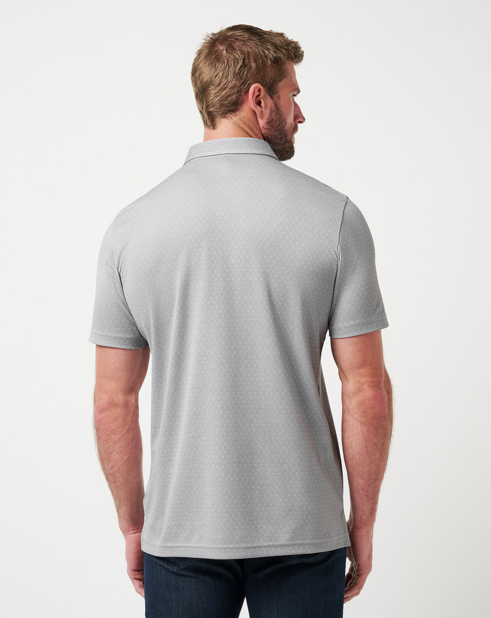 Heather Light Grey Travis Mathew Handsome Town 3.0 Polo