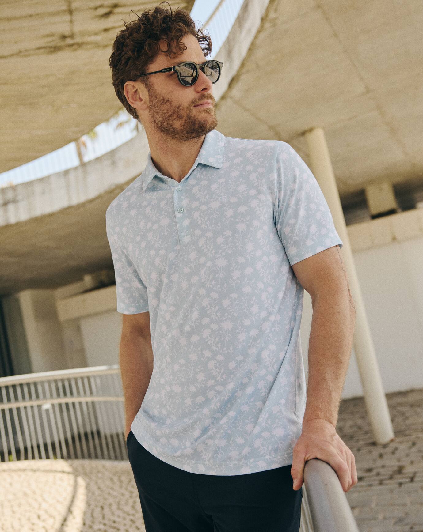 Azzurro Travis Mathew Featherweight Cove Polo