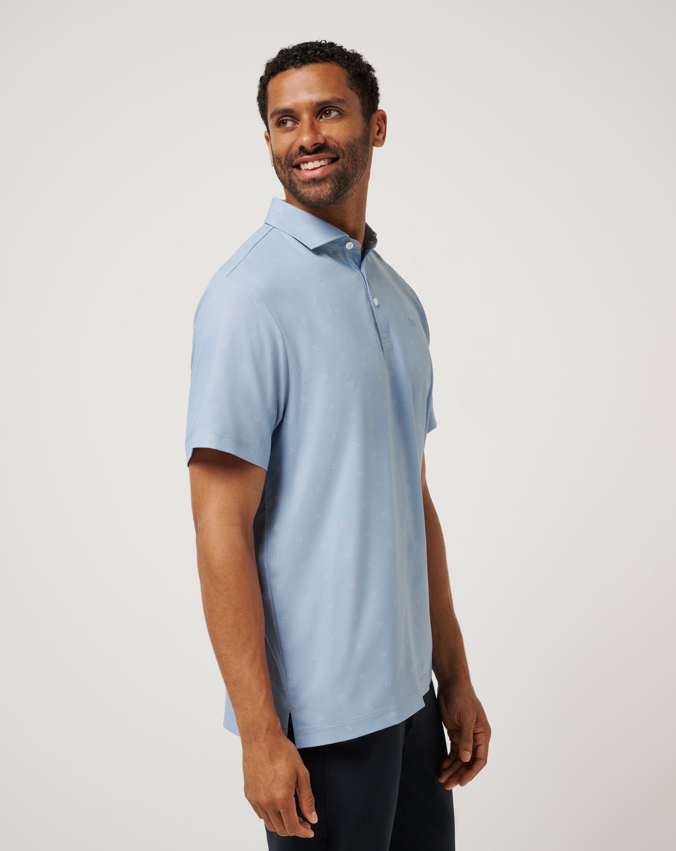 Dusty Blue Travis Mathew Air Taxi Polo