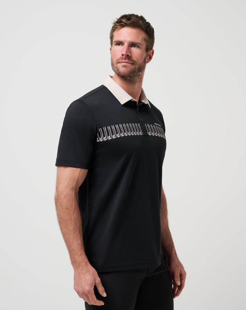 Black Travis Mathew Stick Side Polo